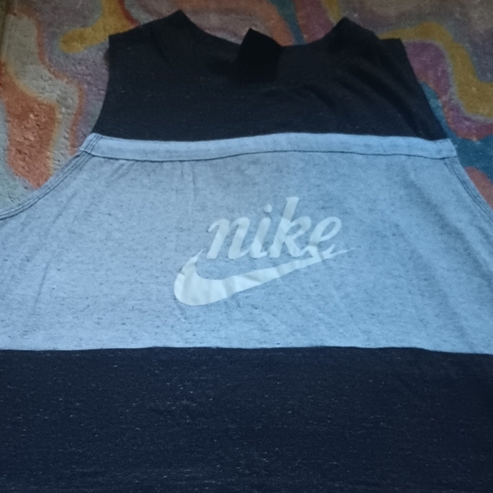 Nike Black and Gray Tank Top
